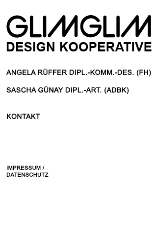 GLIMGLIM Design Kooperative - Angela Rüffer und Sascha Günay